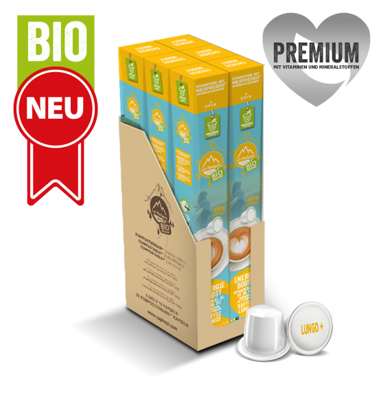 Lungo BIO Premium Energie Boost Kaffee 60 Kapseln La Natura Lifestyle