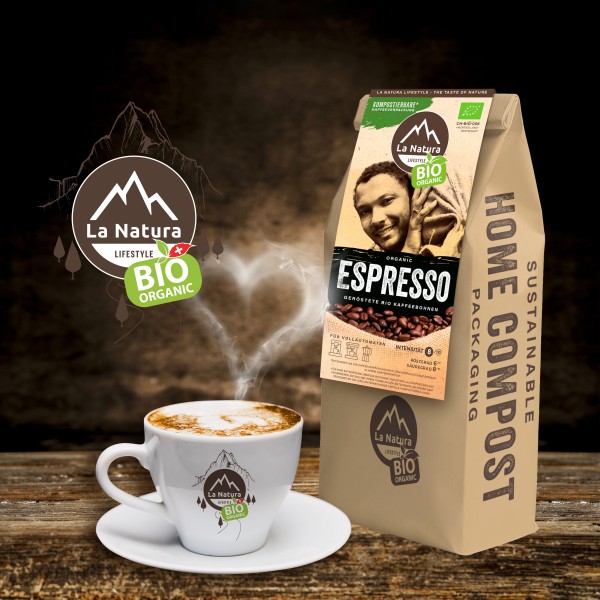 Espresso BIO zrnková káva 500g La Natura Lifestyle Home Kompost