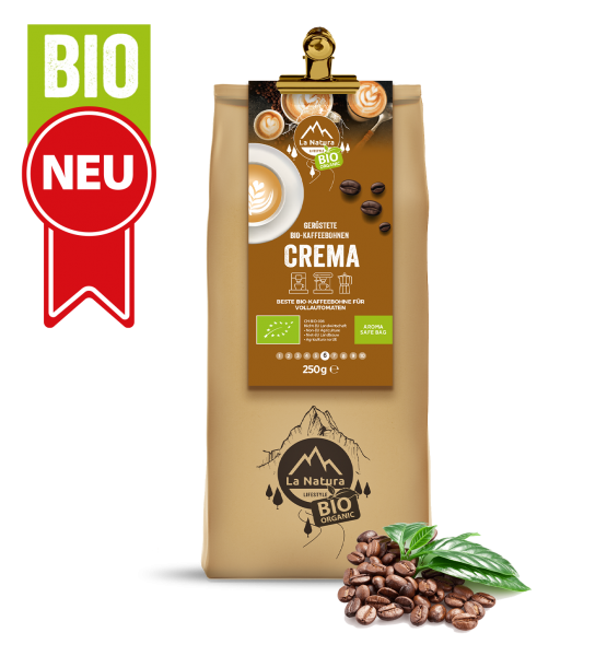 Milder Crema BIO Bohne Kaffee 250g La Natura Lifestyle