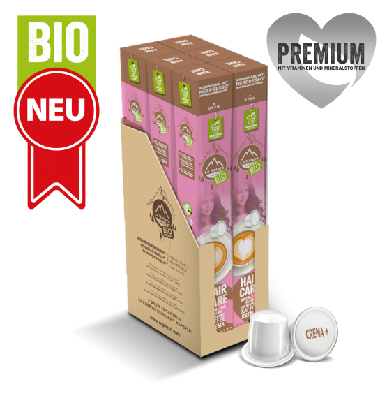 Crema BIO Premium Hair Care Kaffee 60 Kapseln La Natura Lifestyle