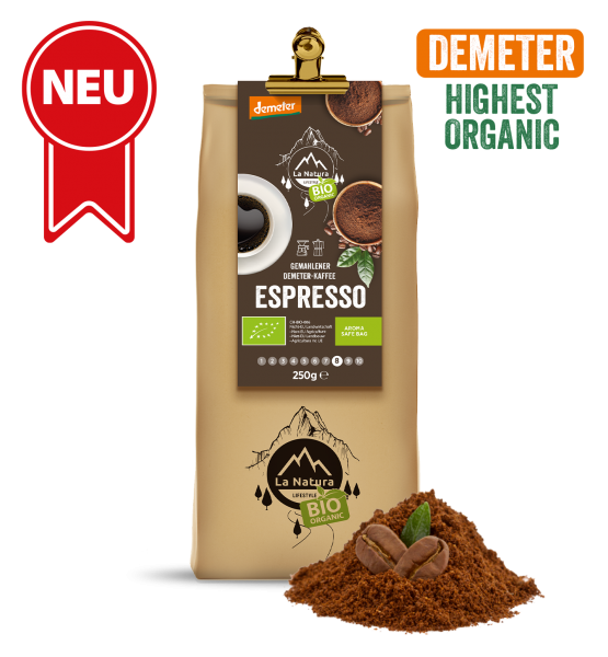 Espresso DEMETER mljevena kafa 250g La Natura Lifestyle