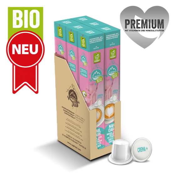 Crema BIO Premium Nail Care Kaffee 60 Kapseln La Natura Lifestyle BAG