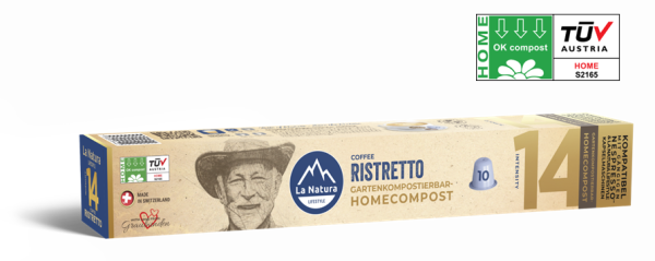RISTRETTO - 10 kompostovatelných kávových kapslí