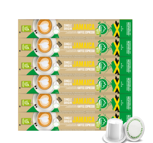 JAMAICA Single Origin BIO café 60 capsules de café