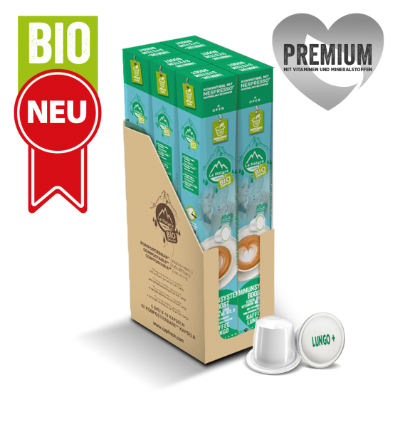 Lungo BIO Premium Immunsystem Boost Kaffee 60 Kapseln La Natura Lifestyle
