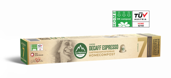 DECAFFEINATO ESPRESSO - 10 kompostovatelných kávových kapslí