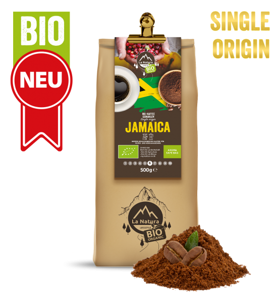 Jamaica BIO Plantagen Single Origin Kaffee gemahlen 500g La Natura Lifestyle