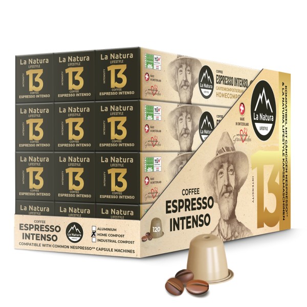 Espresso Intenso - 120 Kaffeekapseln Homecompost