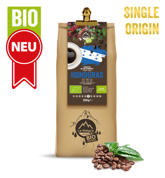 Honduras BIO Plantagen Single Origin Kaffee Bohne 250g La Natura Lifestyle