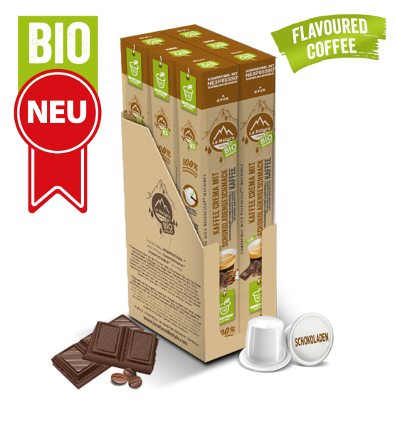 Crema BIO Kaffee Schokolade Natural Flavor - 60 Kapseln La Natura Lifestyle