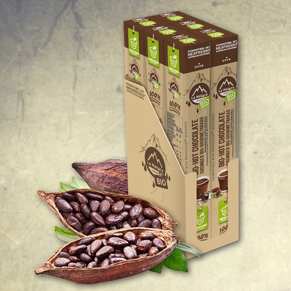 Bio-Hot Chocolate Gourmet Kakao - 60 Kapseln - La Natura Lifestyle
