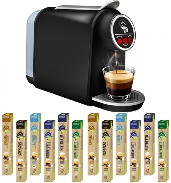 Starter Set Kaffee - 120 BIO Kaffeekapseln + Kapselmaschine
