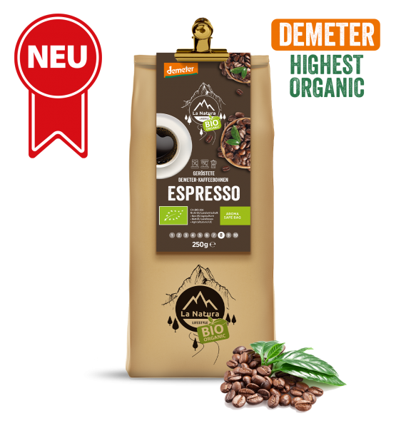 Espresso DEMETER kafa u zrnu 250g La Natura Lifestyle