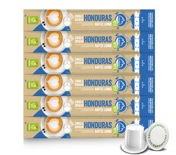 HONDURAS Single Origin BIO Kaffee BOX 60 Kaffeekapseln