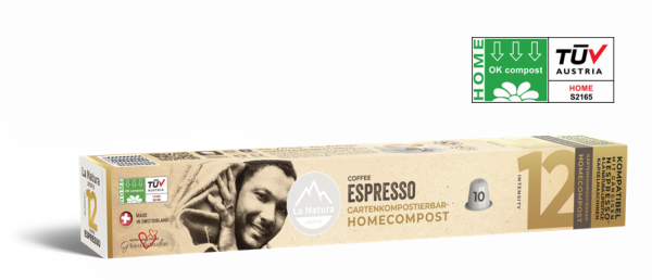 ESPRESSO - 10 kompostovatelných kávových kapslí