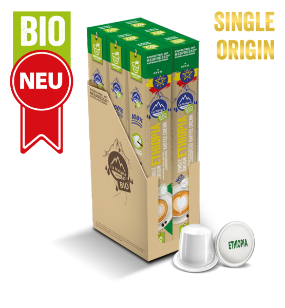ETHIOPIA Single Origin BIO Kaffee BOX 60 Kaffeekapseln