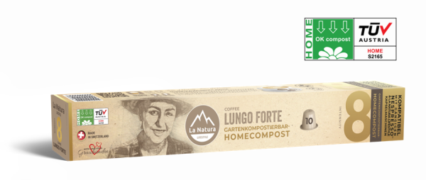 LUNGO FORTE - 10 kompostovatelných kávových kapslí